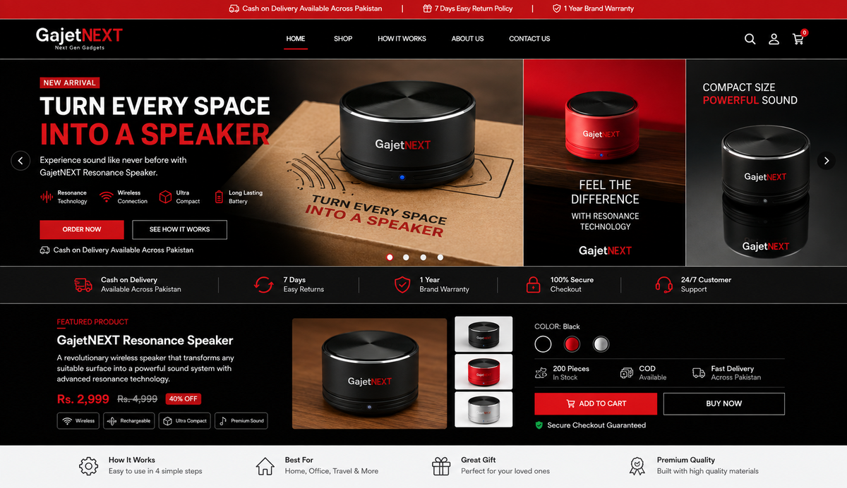 GajetNEXT Resonance Speaker - First Time in Pakistan